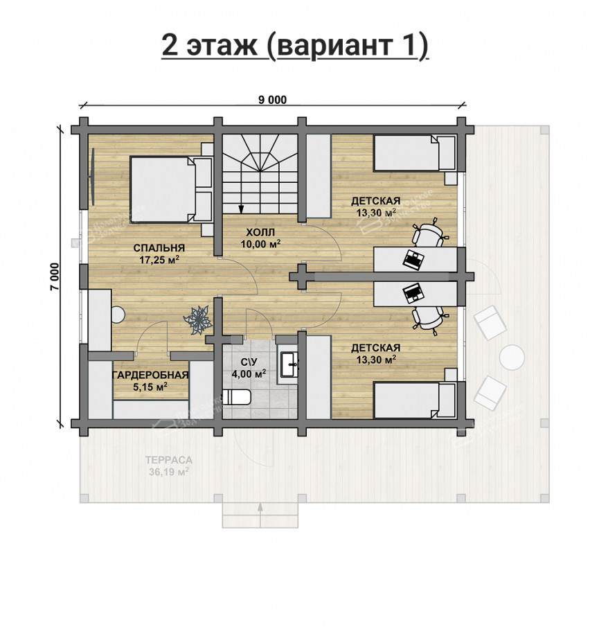 Дом из клееного бруса VZ-392 